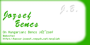 jozsef bencs business card